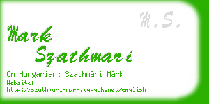 mark szathmari business card